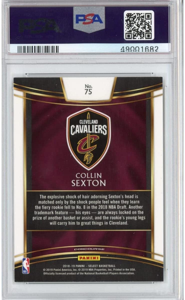 Graded 2018-19 Panini Select Collin Sexton #75 Rookie RC Basketball Card PSA 10 Gem Mint - Sport Cards
