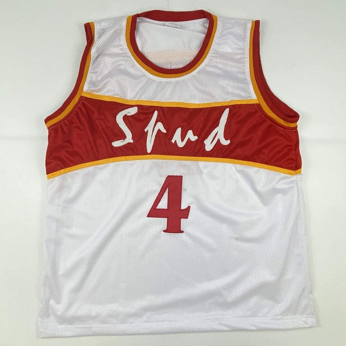 Autographed/Signed Spud Webb Atlanta White Basketball Jersey JSA COA - Sport Cards