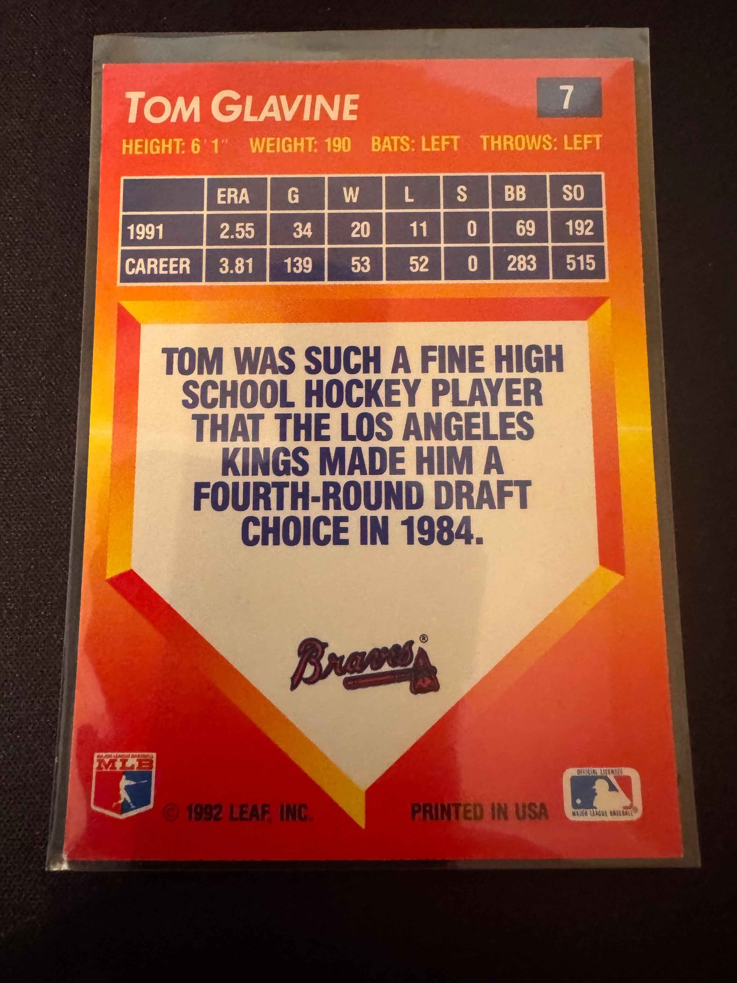 1992 Donruss Triple Play #19 Greg Maddux Card