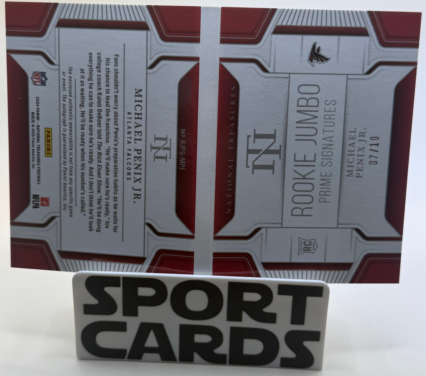 Michael Penix Jr. NFL Shield Rookie Jumbo Prime Signatures #/10 Sportcards.com