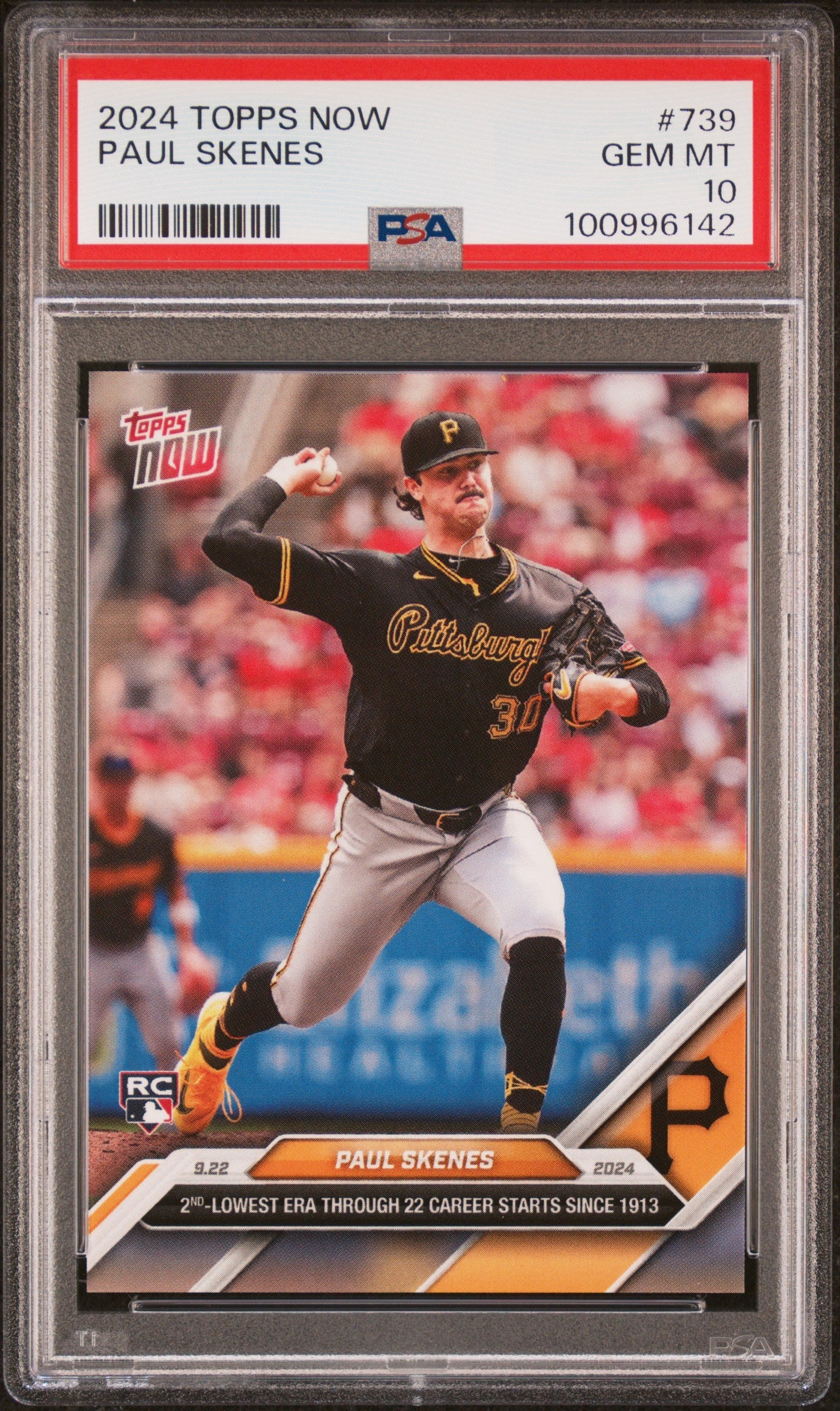 paul skenes graded rookie card 2024 Topps Now #739 RC Baseball PSA 10 Gem Mint max 23 Color:Confetti Pokemon Trading Card Game: