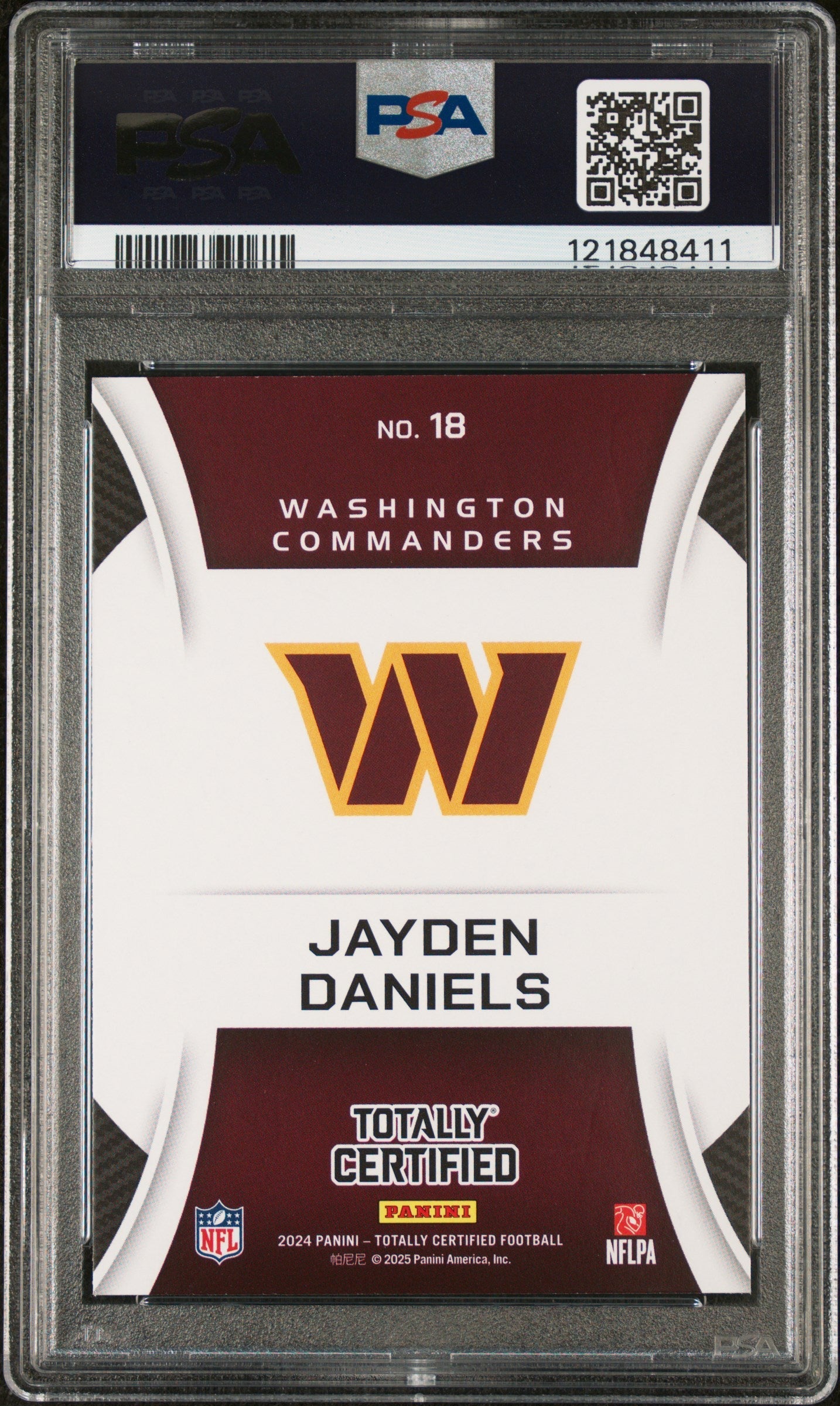 Graded 2024 Panini Totally Certified Jayden Daniels #18 Sunday Special Rookie RC Football Card PSA 10 Gem Mint