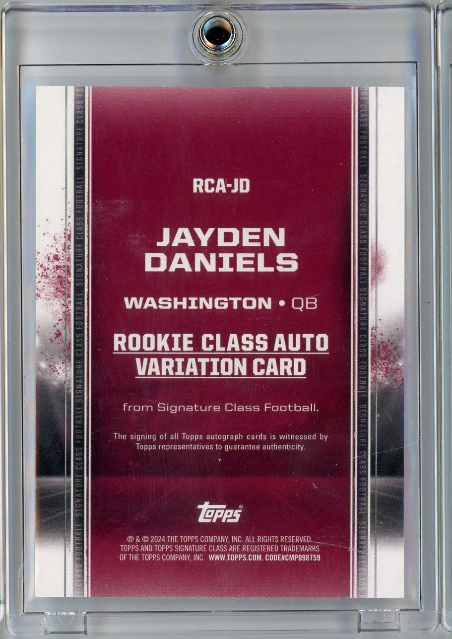 2024 Topps Signature Class Jayden Daniels #RCAJD Auto Rookie RC Football Card