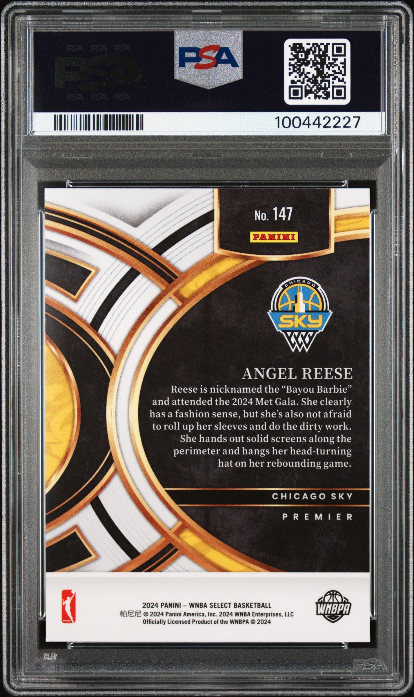 Graded 2024 Panini Select WNBA Angel Reese #147 Rookie RC Basketball Card PSA 10 Gem Mint