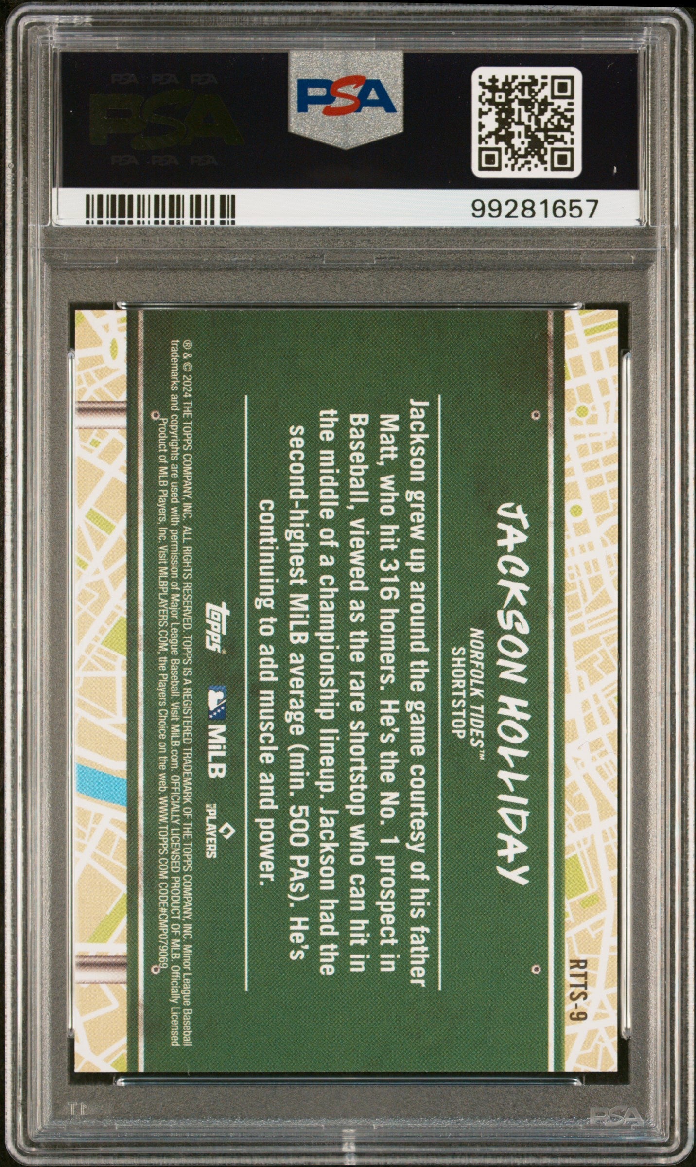 Graded 2024 Topps Pro Debut Jackson Holliday #RTTS9 Road to the Show Rookie RC Baseball Card PSA 10 Gem Mint