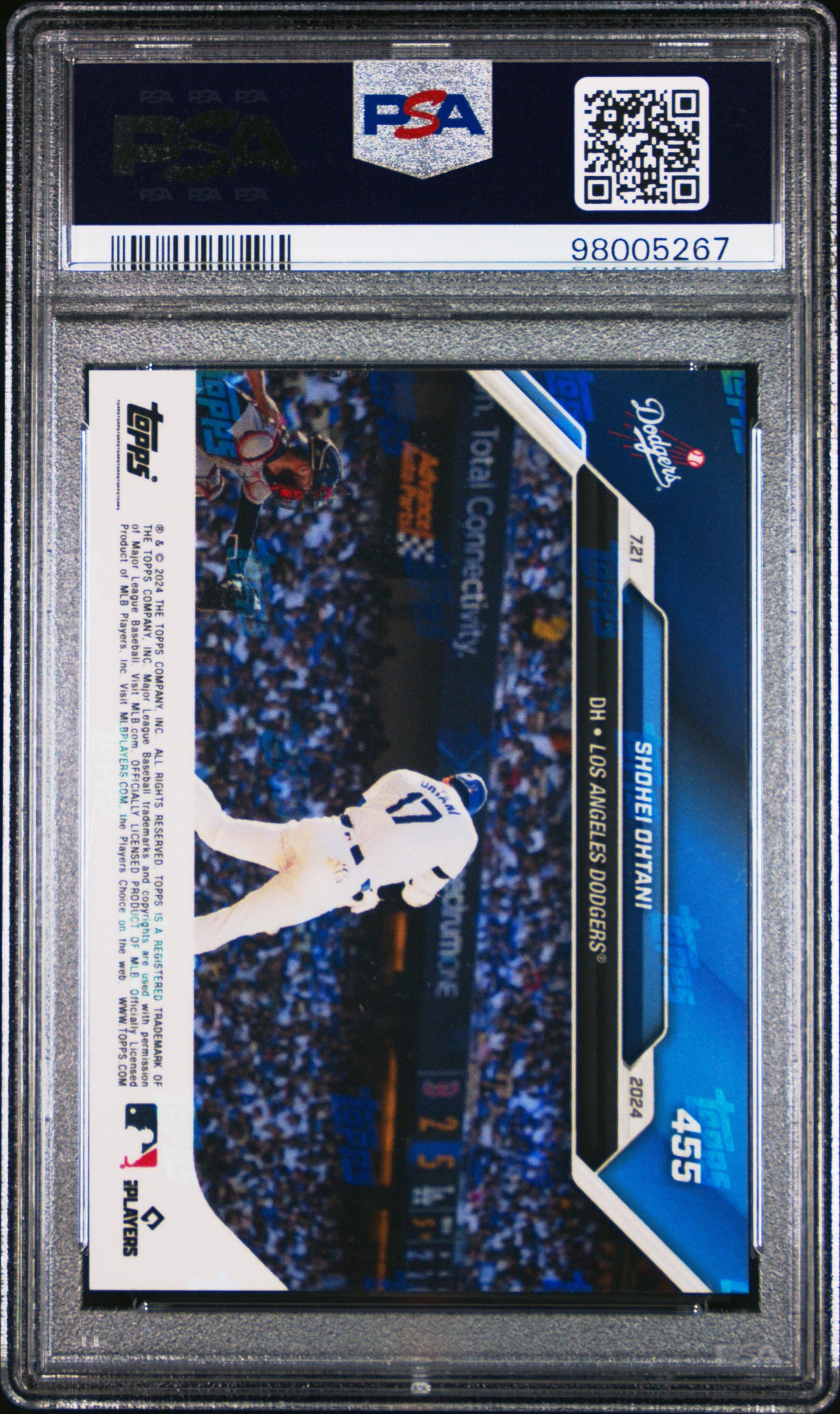 Graded 2024 Topps Now Shohei Ohtani #455 Baseball Card PSA 10 Gem Mint