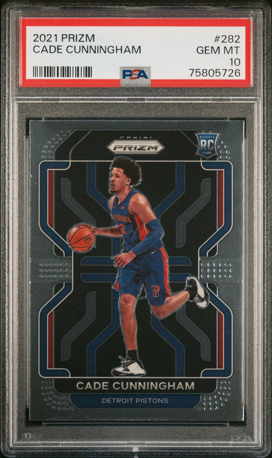 Graded 2021 Panini Prizm Cade Cunningham #282 Rookie RC Basketball Card PSA 10 Gem Mint