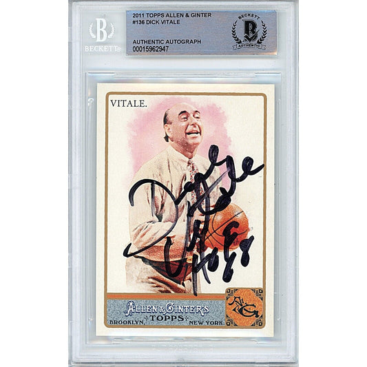 2011 Topps Allen and Ginter #136 — Dick Vitale ESPN Autographed Trading Card — Beckett Authentication - Sport Cards
