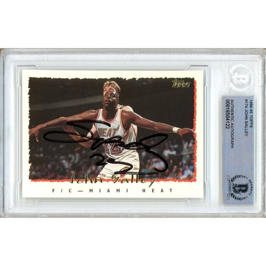 1994-95 Topps #174 — John Salley Miami Heat Autographed Trading Card — Beckett Authentication