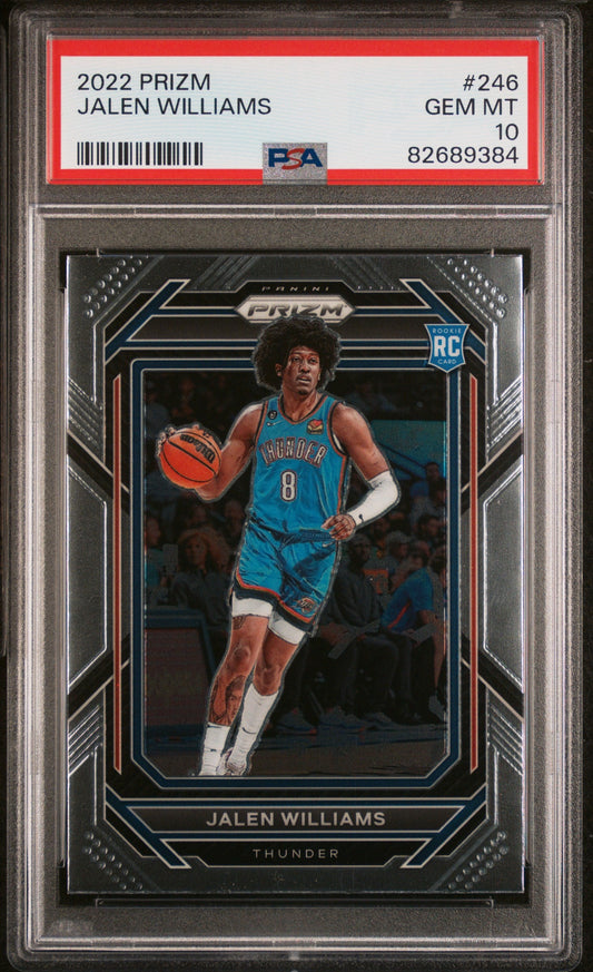 Graded 2022 Panini Prizm Jalen Williams #246 Rookie RC Basketball Card PSA 10 Gem Mint