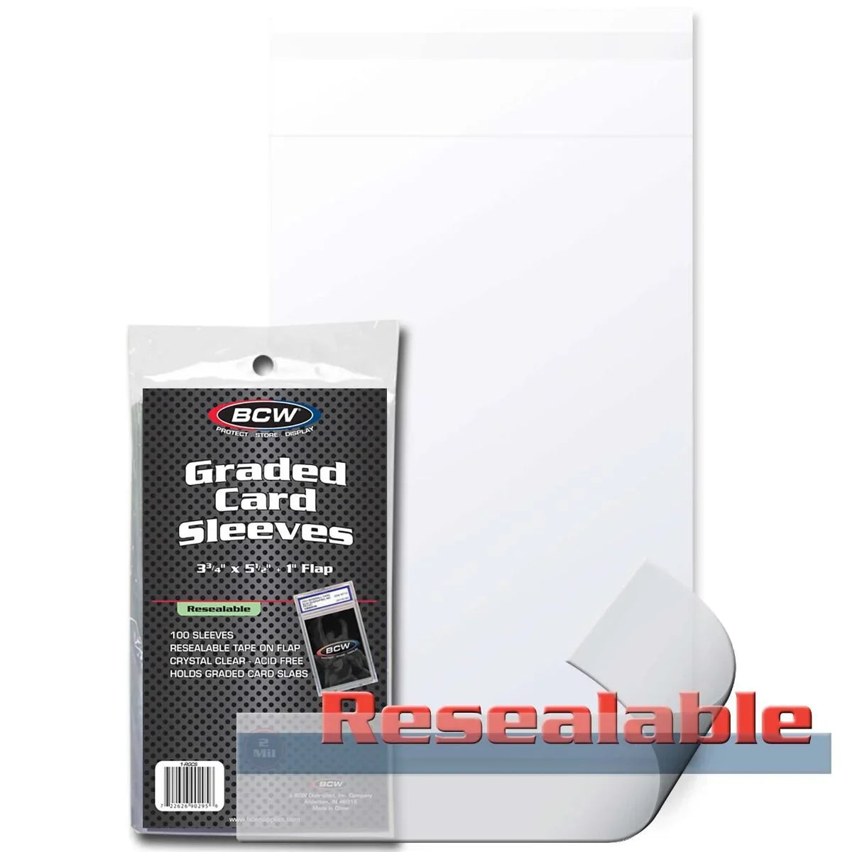 BCW Resealable Graded Card Sleeves - Sport Cards