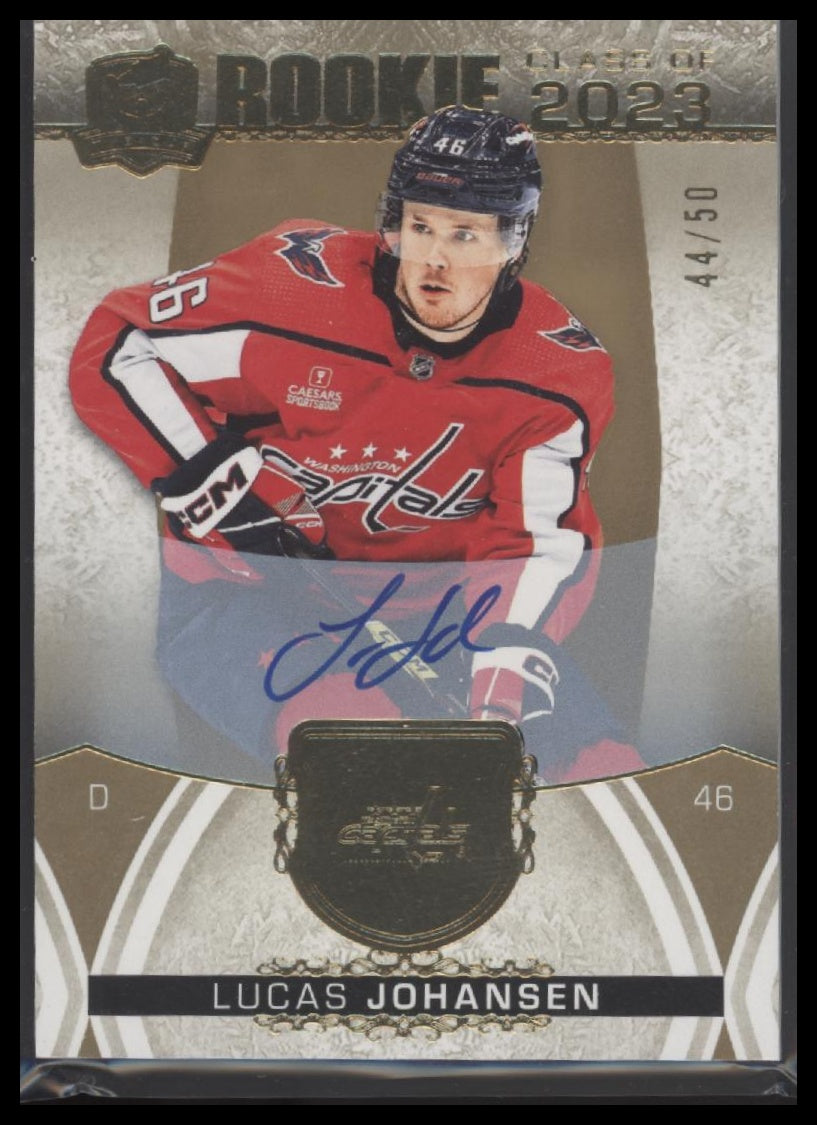 2022-23 The Cup Lucas Johansen Rookie Class of 2023 Gold Foil Autographs #/50