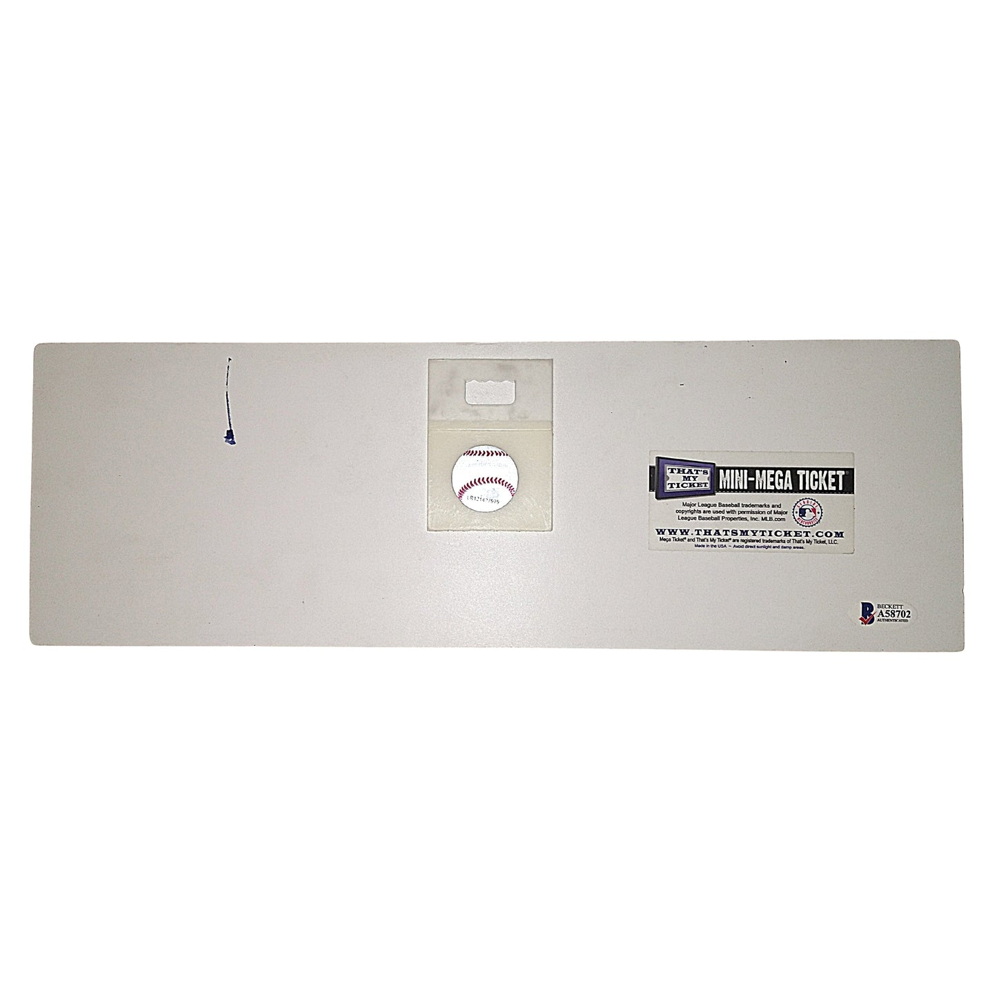 1989 Oakland Athletics Signed World Series Game 1 Mini Mega Ticket Beckett BAS