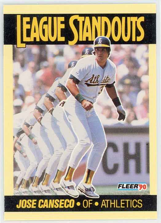 1990 Fleer League Standouts #4 Jose Canseco Card