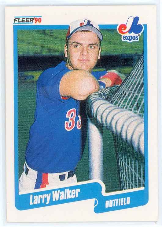 1990 Fleer #363 Larry Walker Rookie (RC) Card