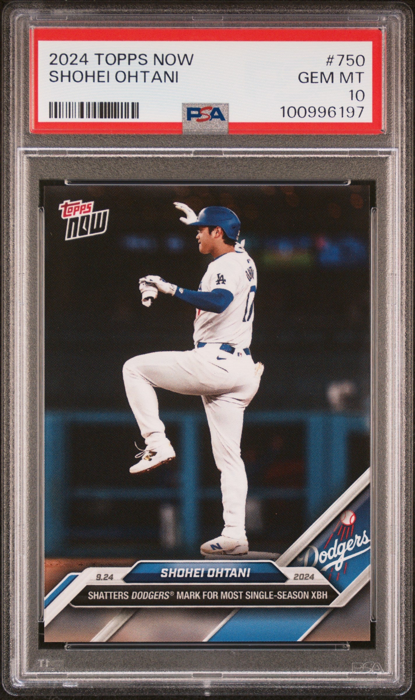 Graded 2024 Topps Now Shohei Ohtani #750 Baseball Card PSA 10 Gem Mint