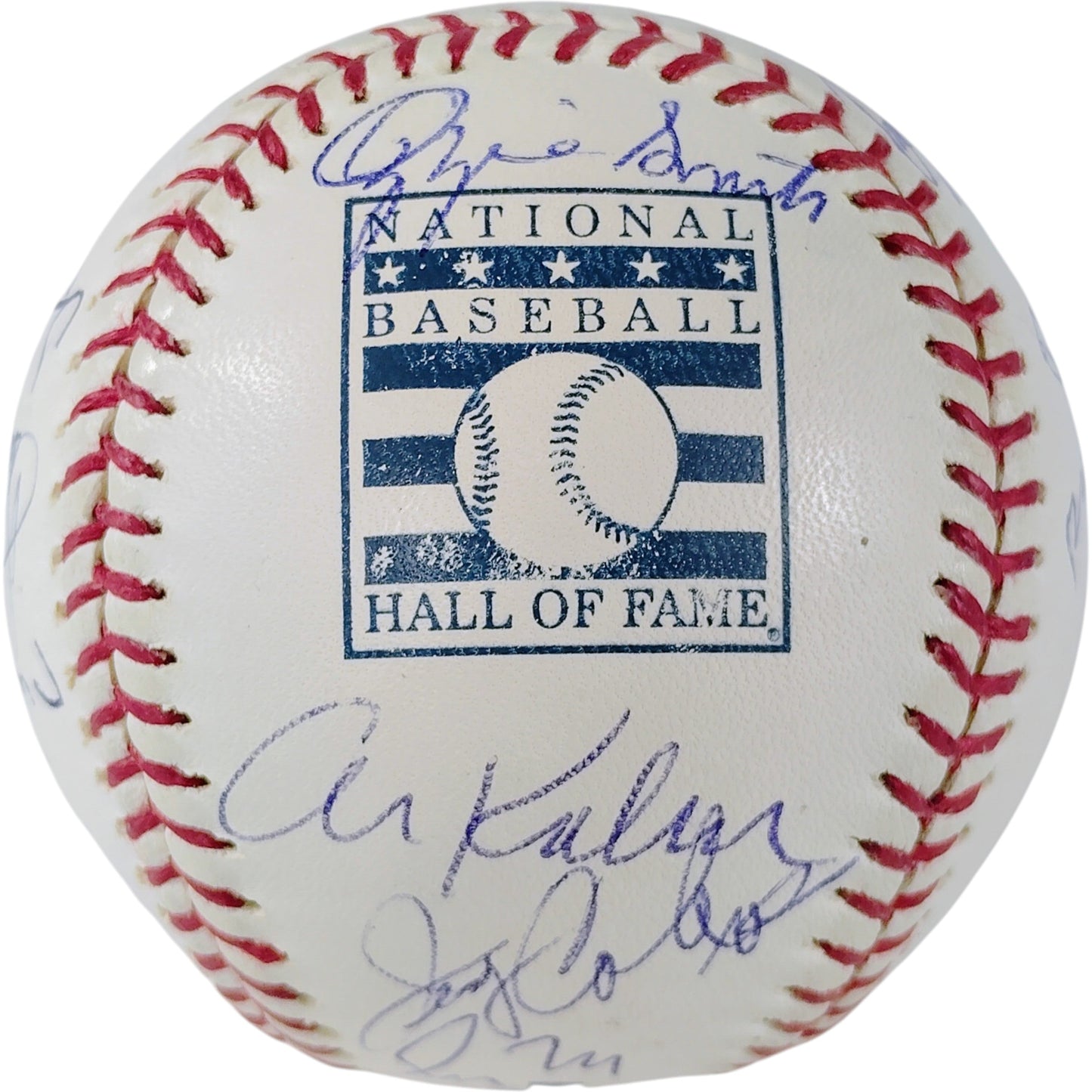 MLB Hall Of Fame Multi Autographed HOF Logo Rawlings Baseball 17 Signatures — Beckett Authentication