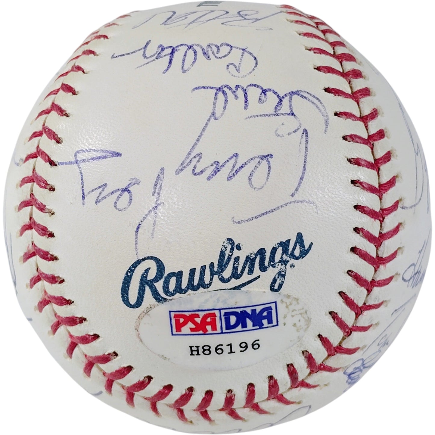 MLB Hall Of Fame Multi Autographed HOF Logo Rawlings Baseball 17 Signatures — Beckett Authentication