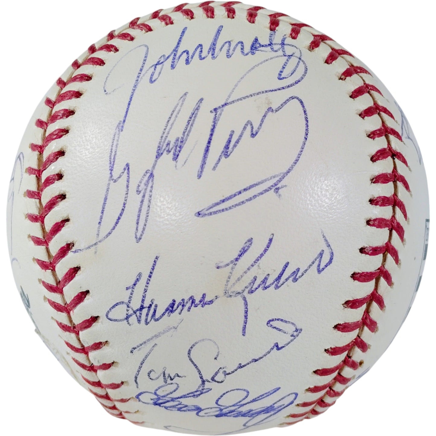 MLB Hall Of Fame Multi Autographed HOF Logo Rawlings Baseball 17 Signatures — Beckett Authentication