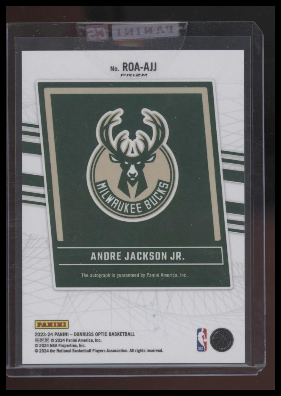 Andre Jackson Jr. 2023-24 Donruss Optic #ROA-AJJ Rookie Optics Autographs Choice