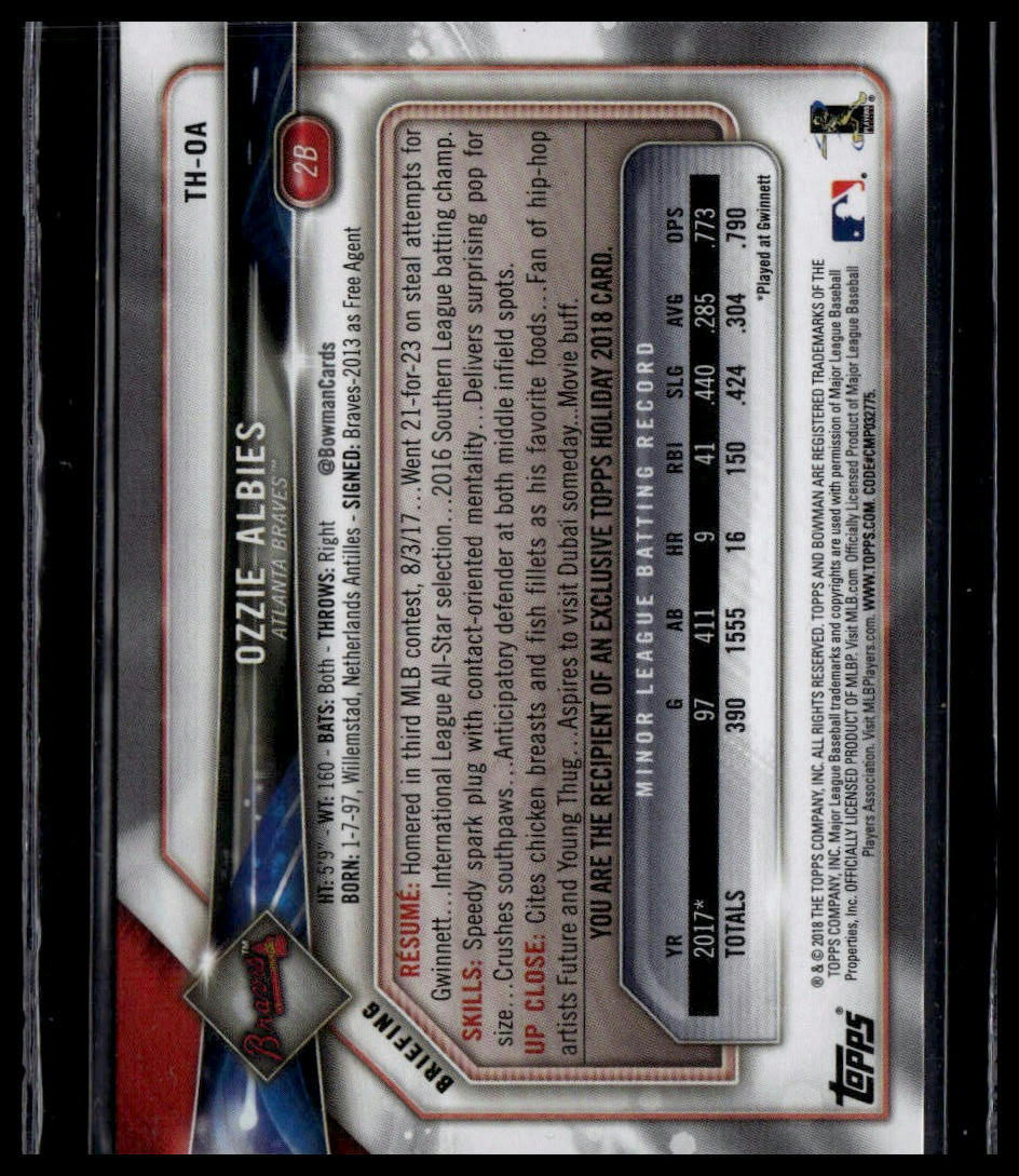 2018 Topps Holiday TH-OA Ozzie Albies