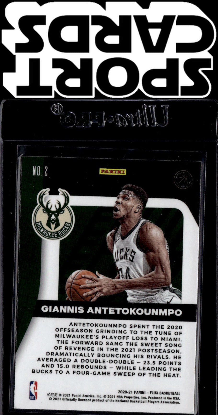 2020-21 Panini Flux #2 Giannis Antetokounmpo Fluid SportCards.com