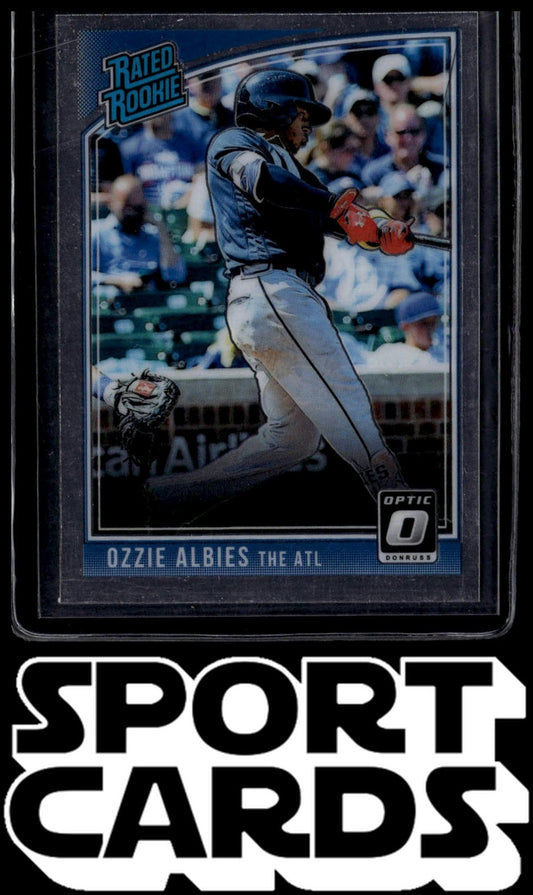 2018 Donruss Optic #36b Ozzie Albies "The ATL" on front SportCards.com