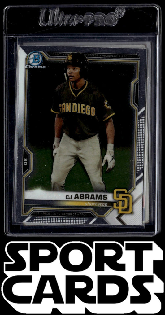 2021 Bowman Chrome #BCP-227 CJ Abrams Prospects Fuchsia Shimmer Refractor #/199