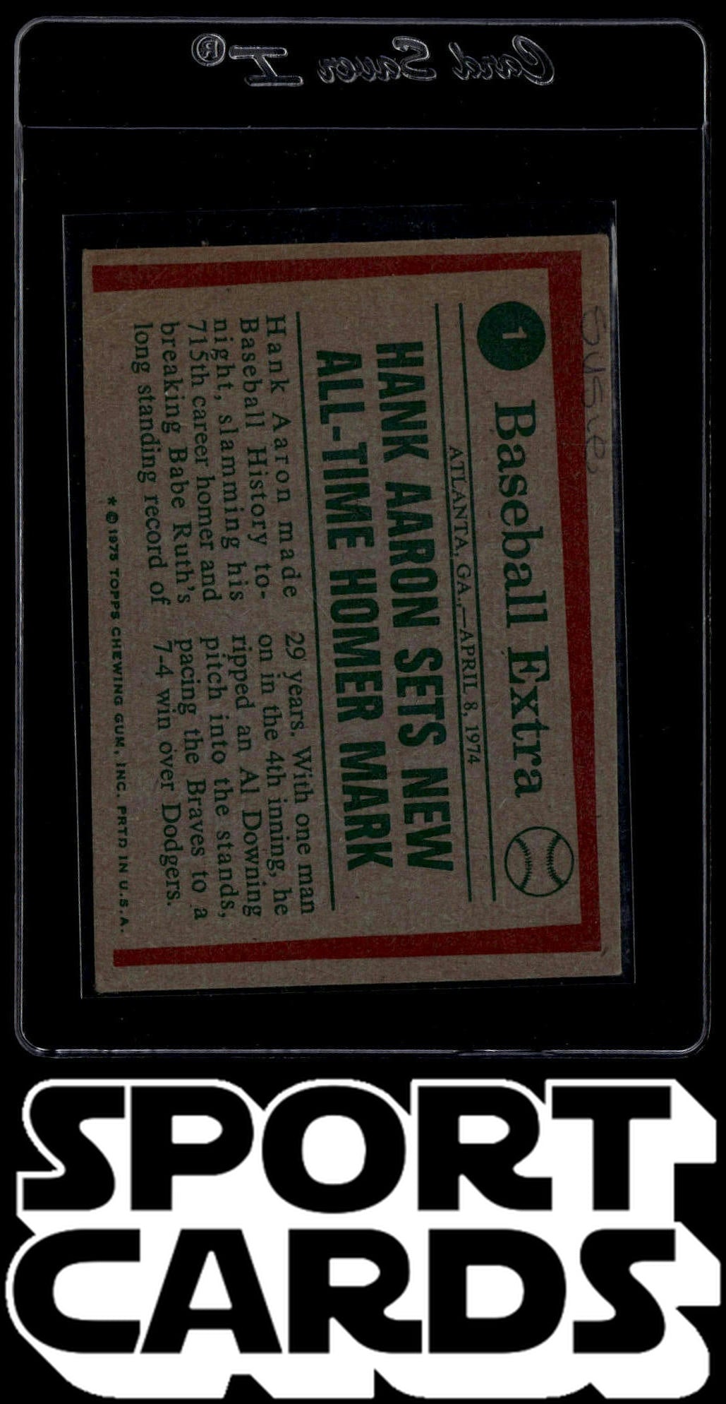 1975 Topps #1 Hank Aaron SportCards.com