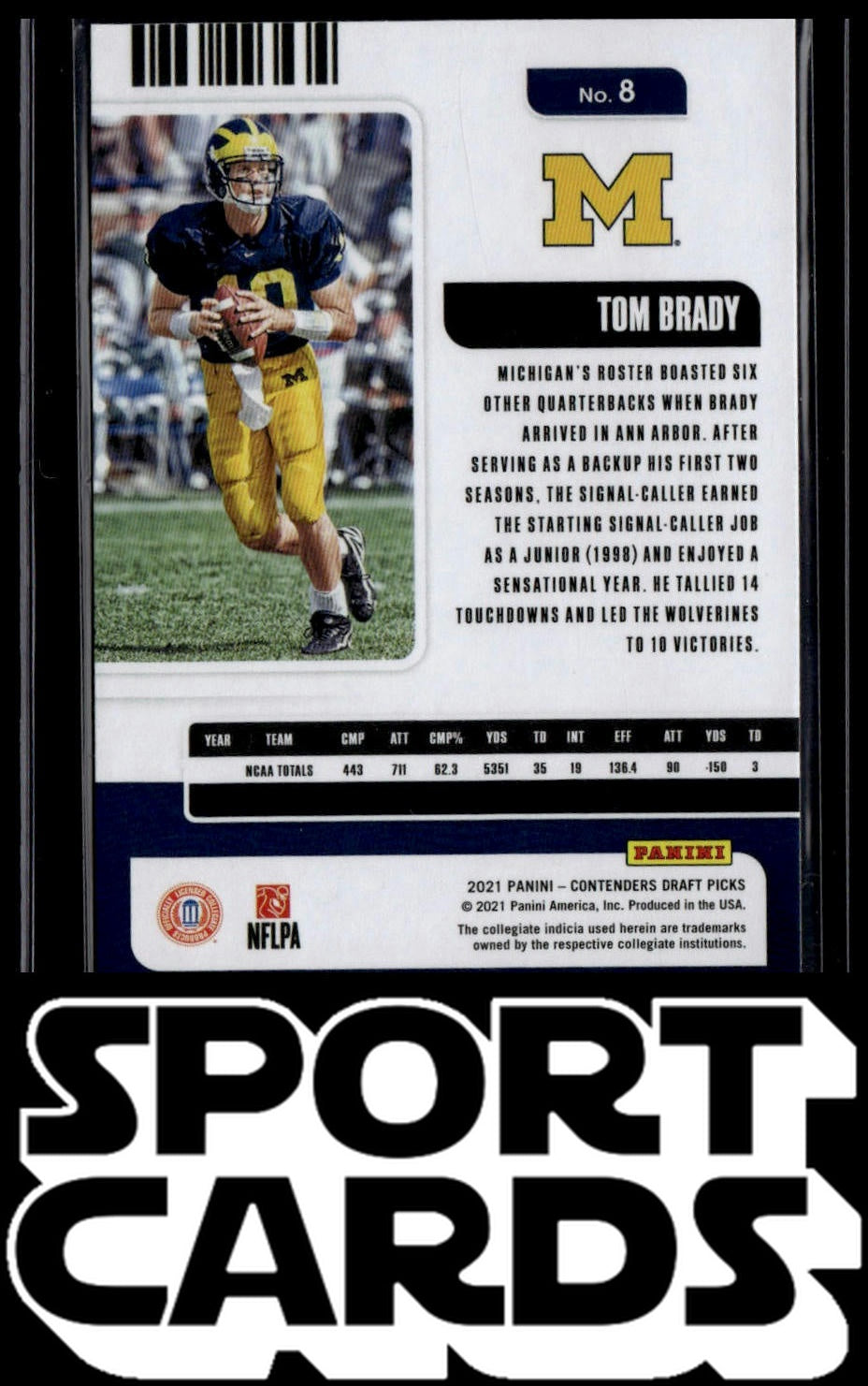 2021 Panini Contenders Draft Picks #8 Tom Brady SportCards.com