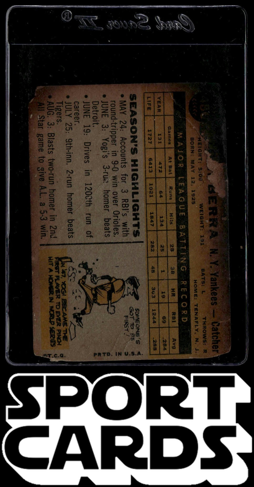 1960 Topps #480 Yogi Berra SportCards.com