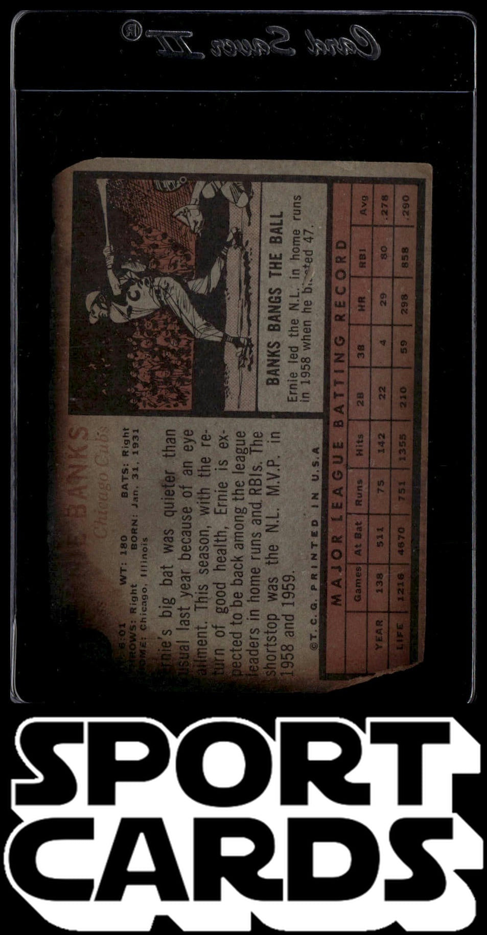 1962 Topps #25 Ernie Banks SportCards.com
