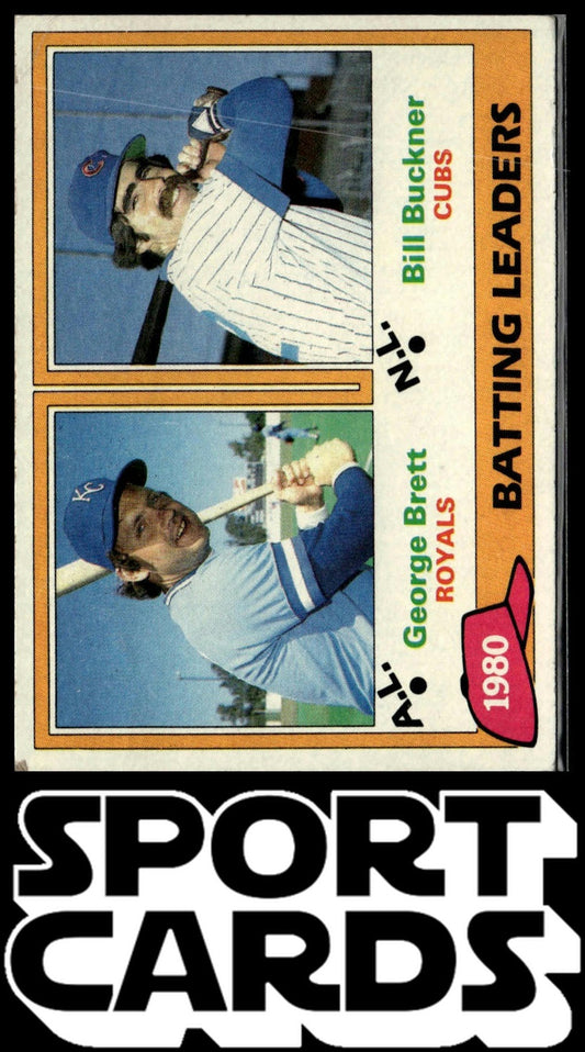 1981 Topps #1 1980 Batting Leaders (George Brett / Bill Buckner) SportCards.com