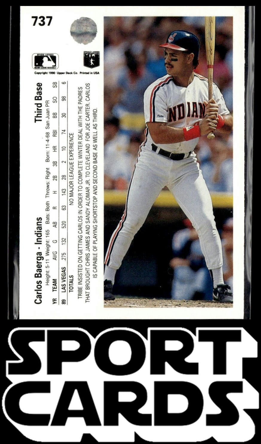 1990 Upper Deck #737 Carlos Baerga SportCards.com