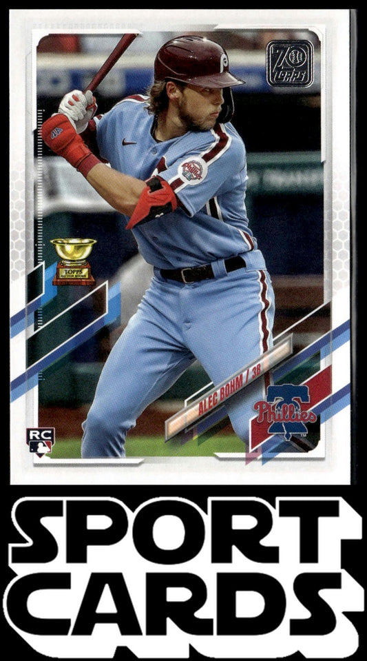 2021 Topps #277 Alec Bohm Blue Star SportCards.com