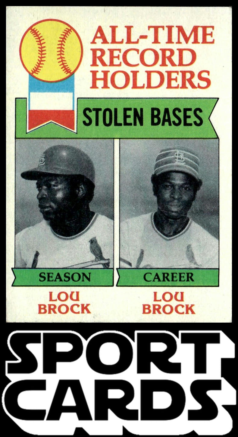 1979 Topps #415 All-Time Record Holders: Stolen Bases (Lou Brock) SportCards.com