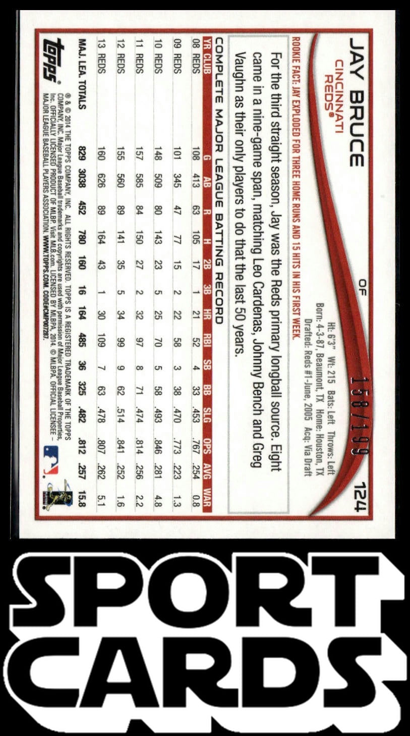 2014 Topps #124 Jay Bruce Gold #/2014 SportCards.com