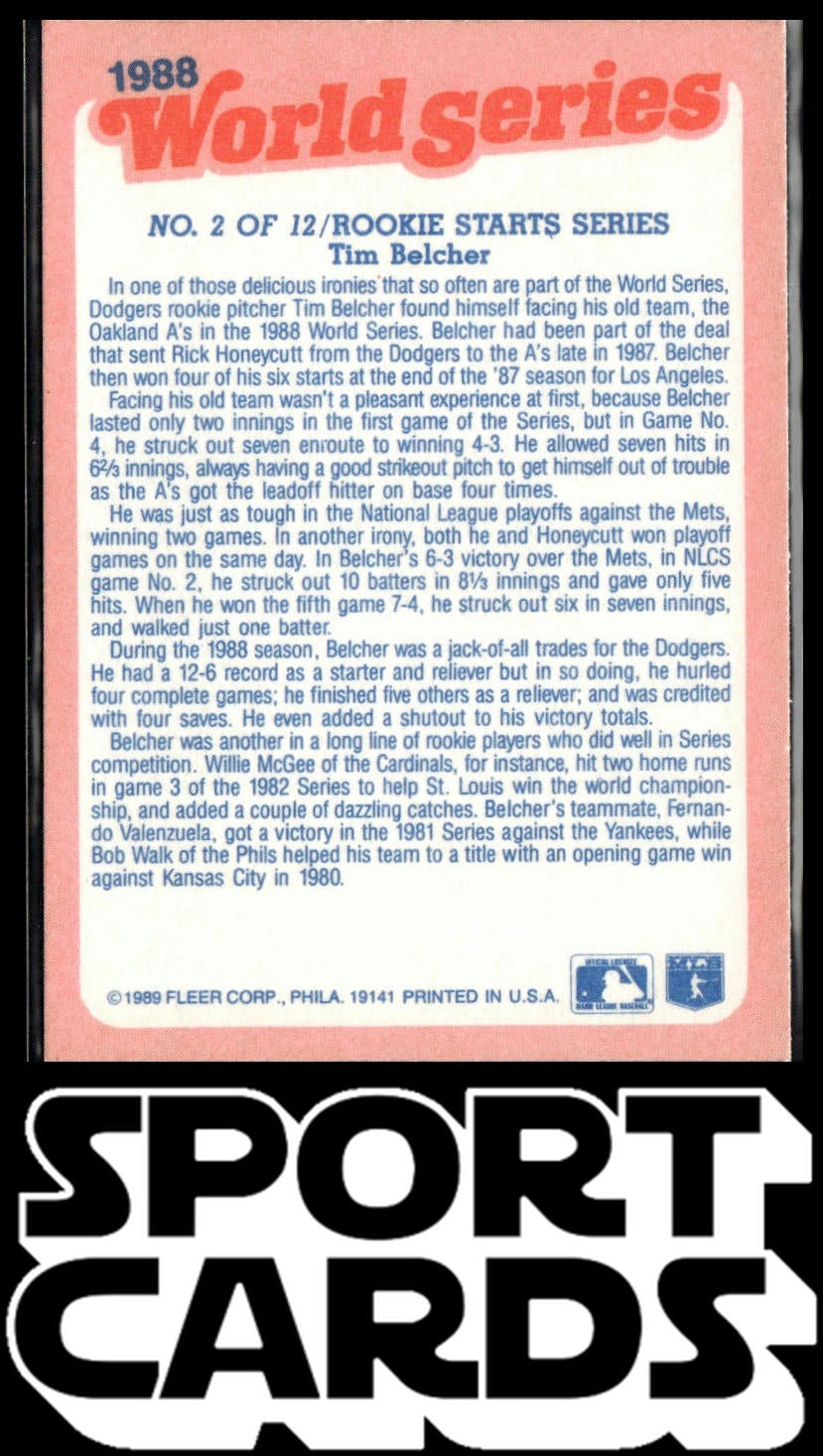 1989 Fleer #2 Rookie Starts Series World Series SportCards.com