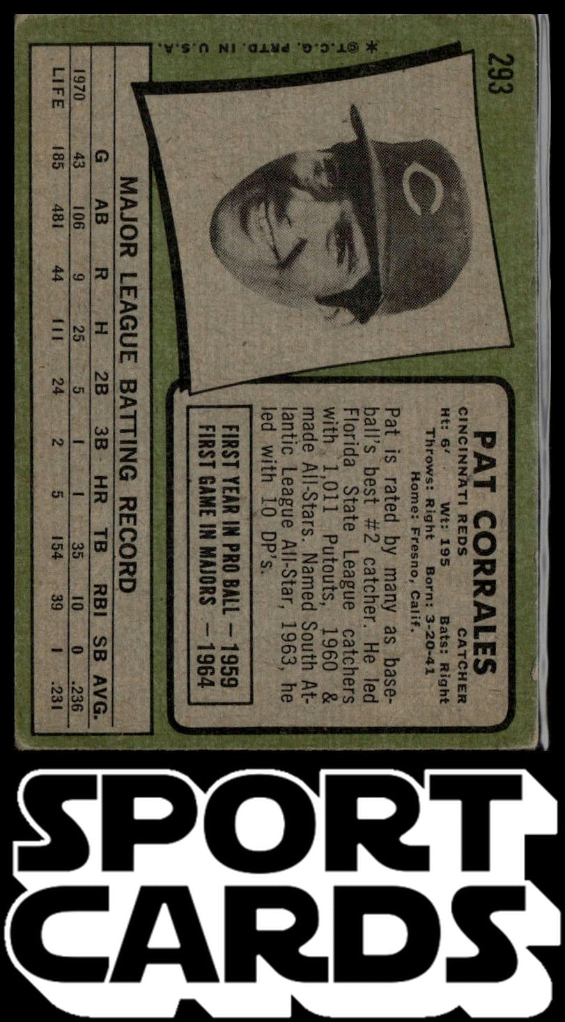 1971 Topps #293 Pat Corrales SportCards.com