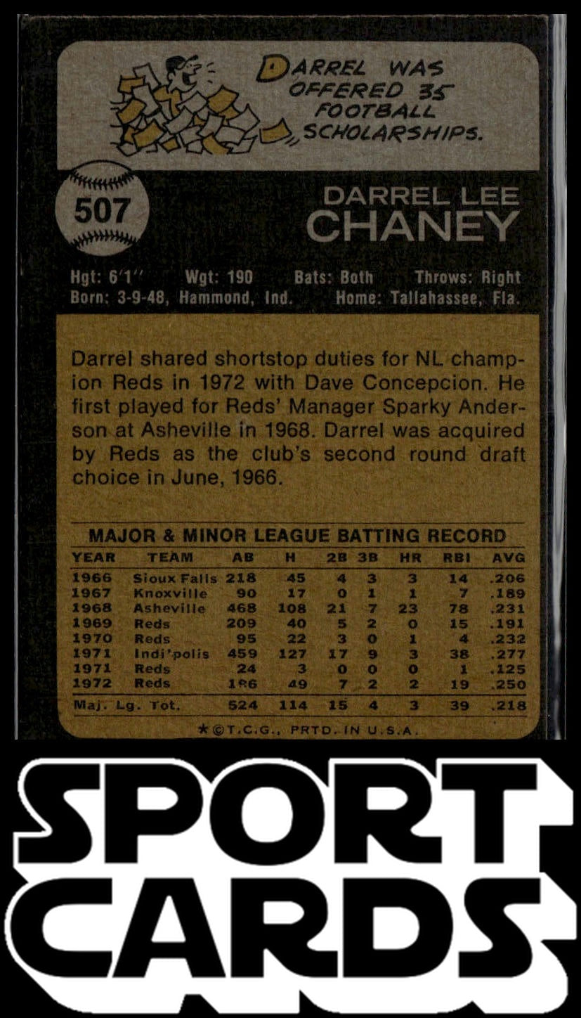 1973 Topps #507 Darrel Chaney SportCards.com