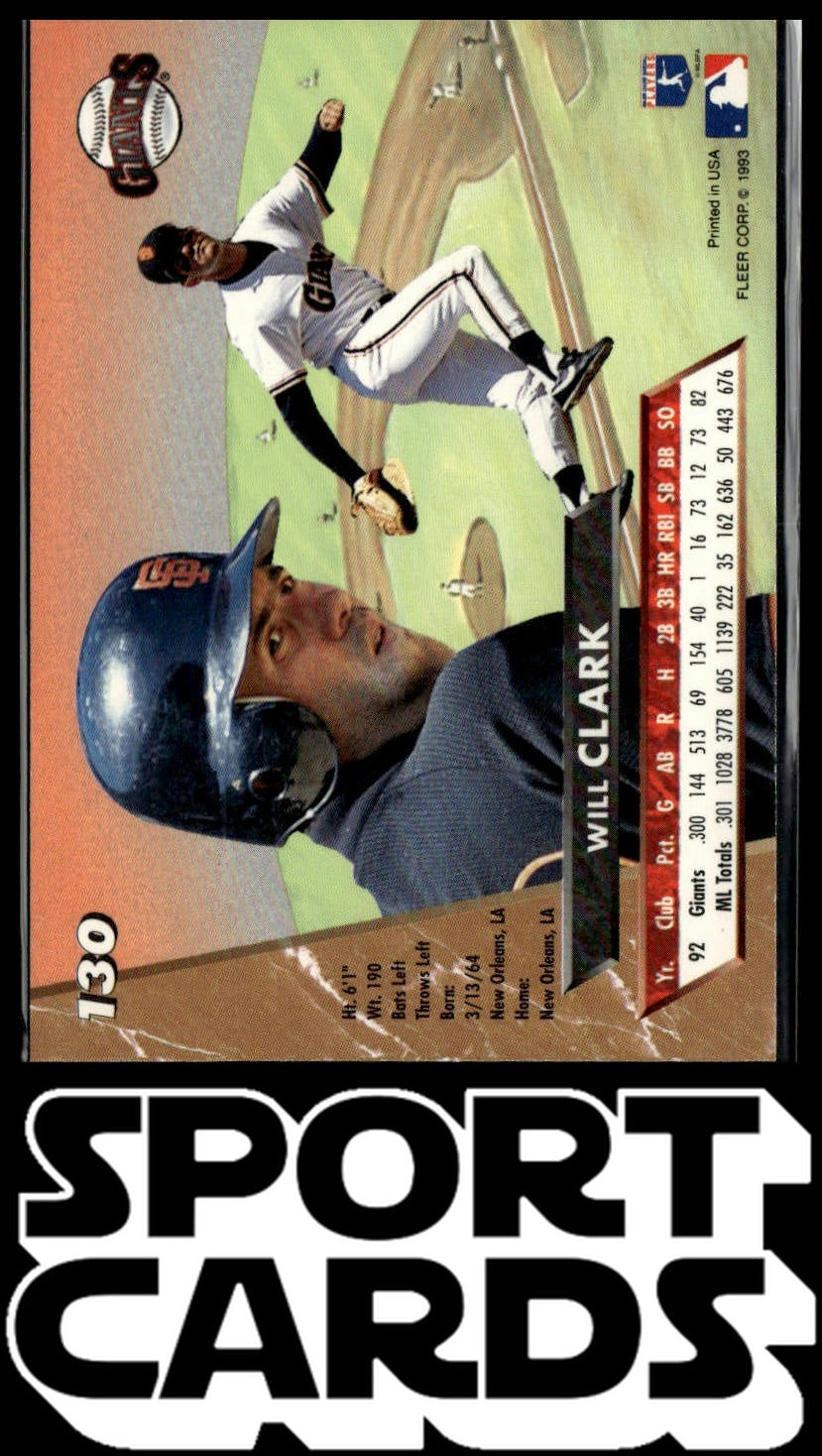 1993 Ultra #130 Will Clark SportCards.com
