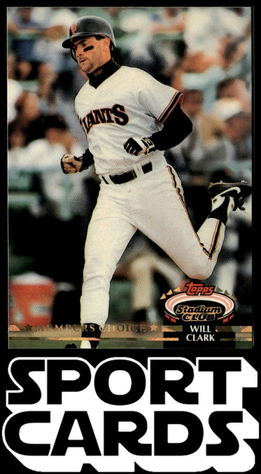 1992 Stadium Club #598b Will Clark SportCards.com