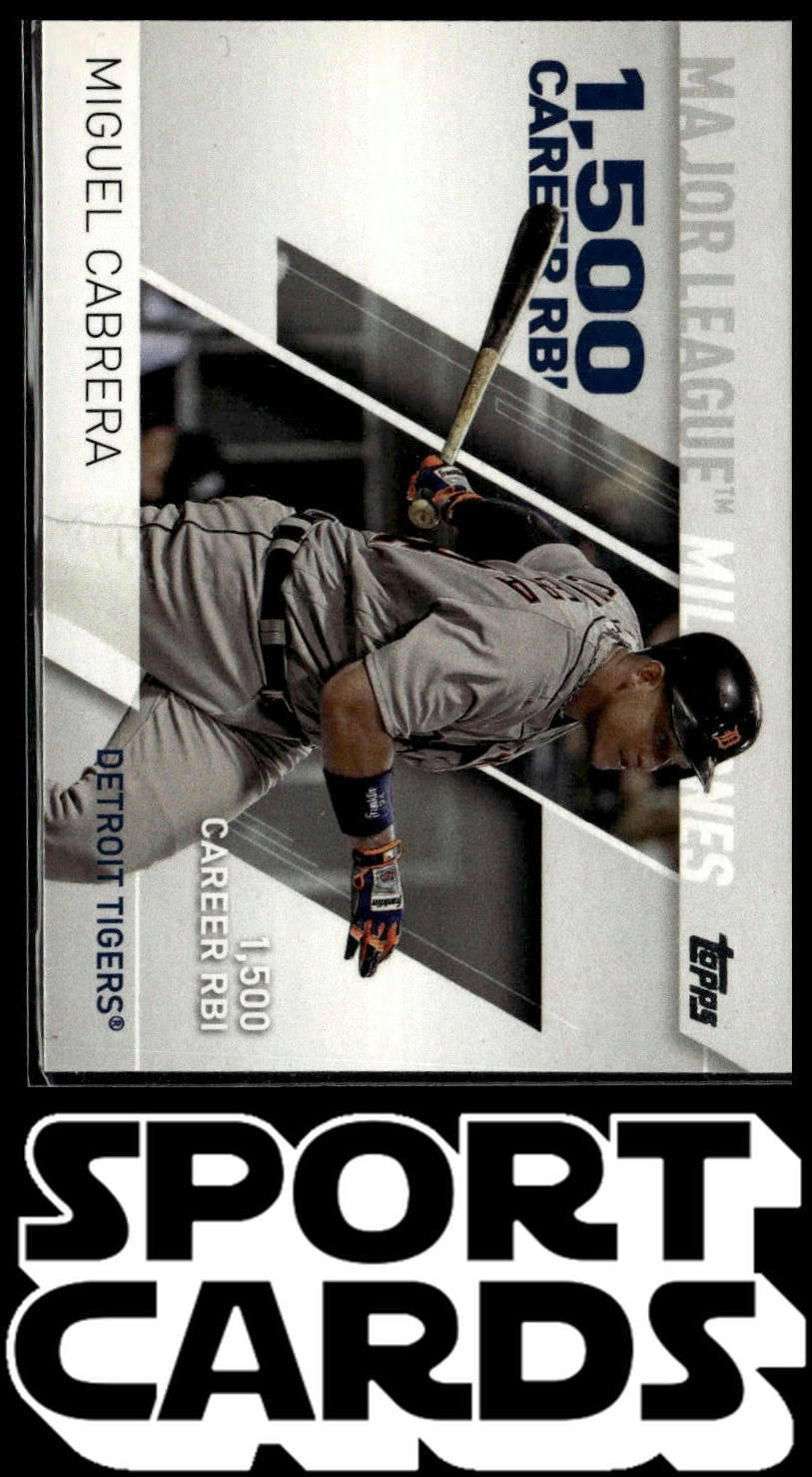 2017 Topps #MLM-1 Miguel Cabrera Major League Milestones SportCards.com