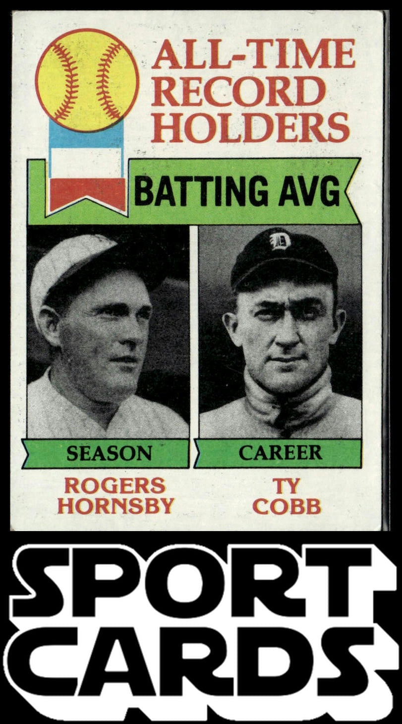 1979 Topps #414 All-Time Batting Average (Rogers Hornsby / Ty Cobb)