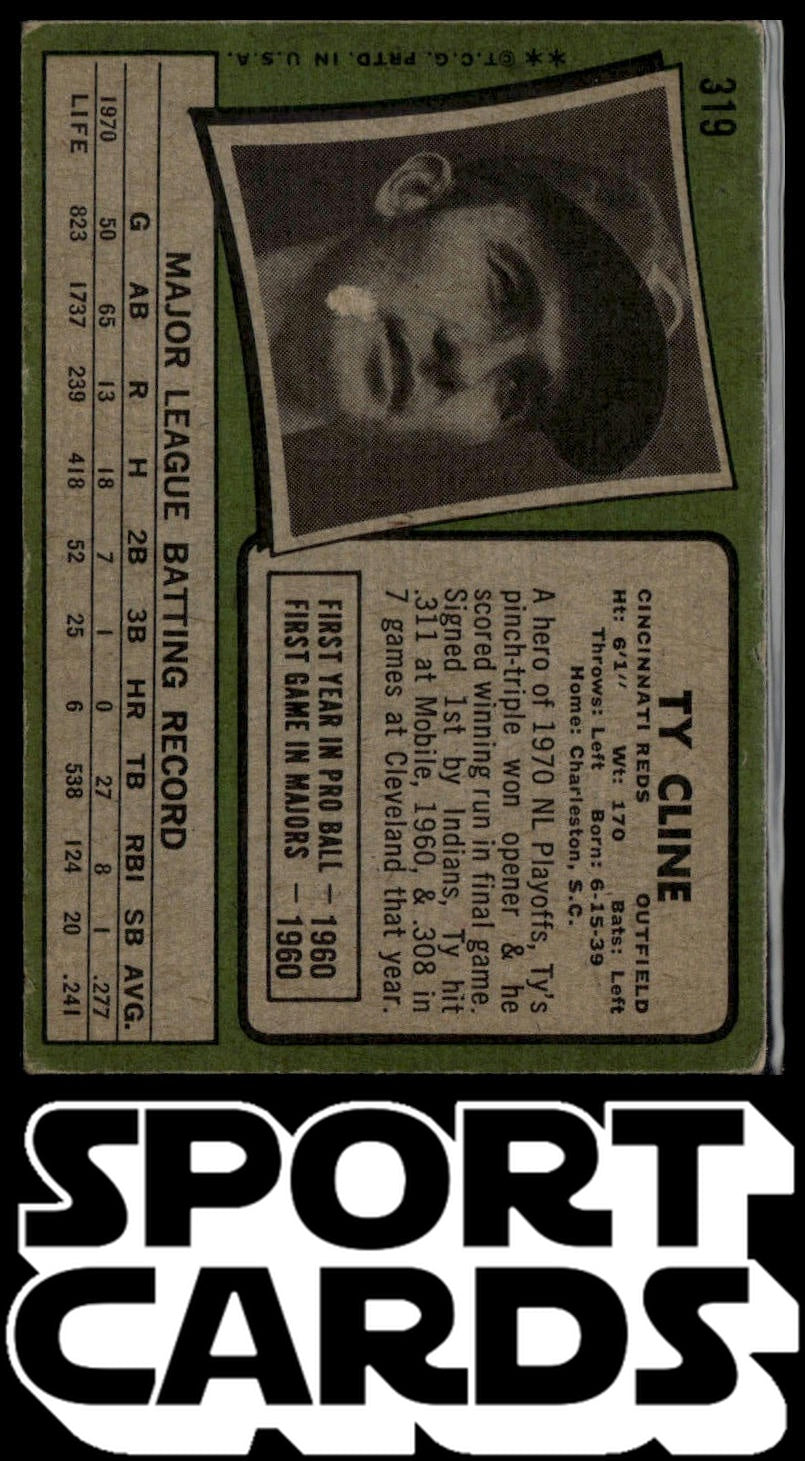 1971 Topps #319 Ty Cline SportCards.com