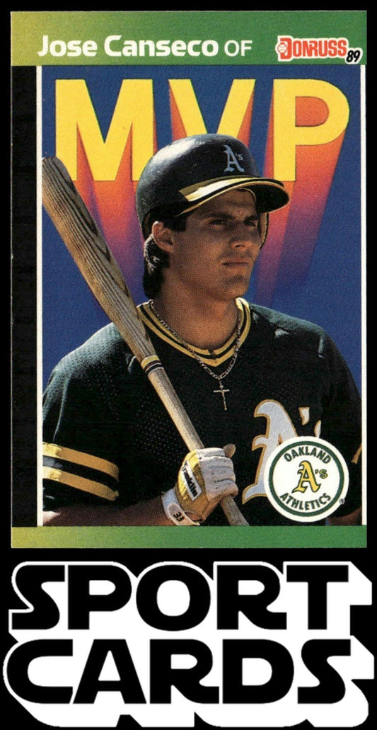1989 Donruss #BC-5 Jose Canseco Bonus MVP's "© 1988 LEAF, INC.