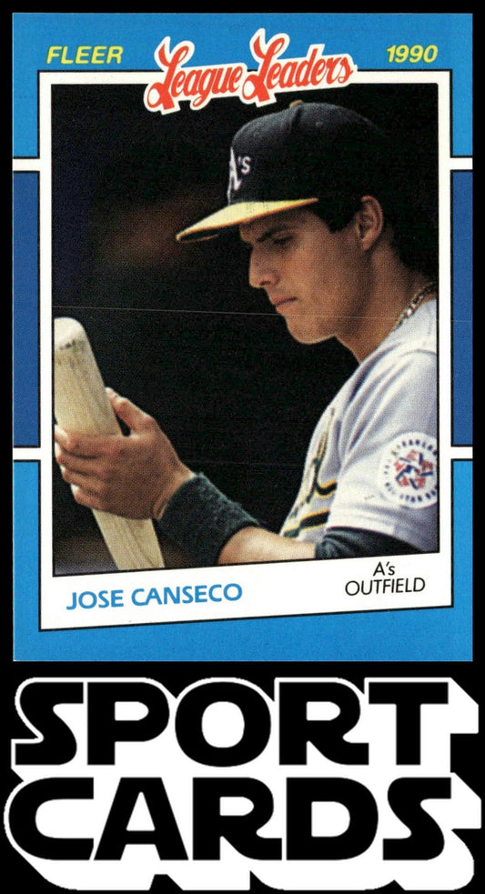 1990 Fleer League Leaders #5 Jose Canseco SportCards.com