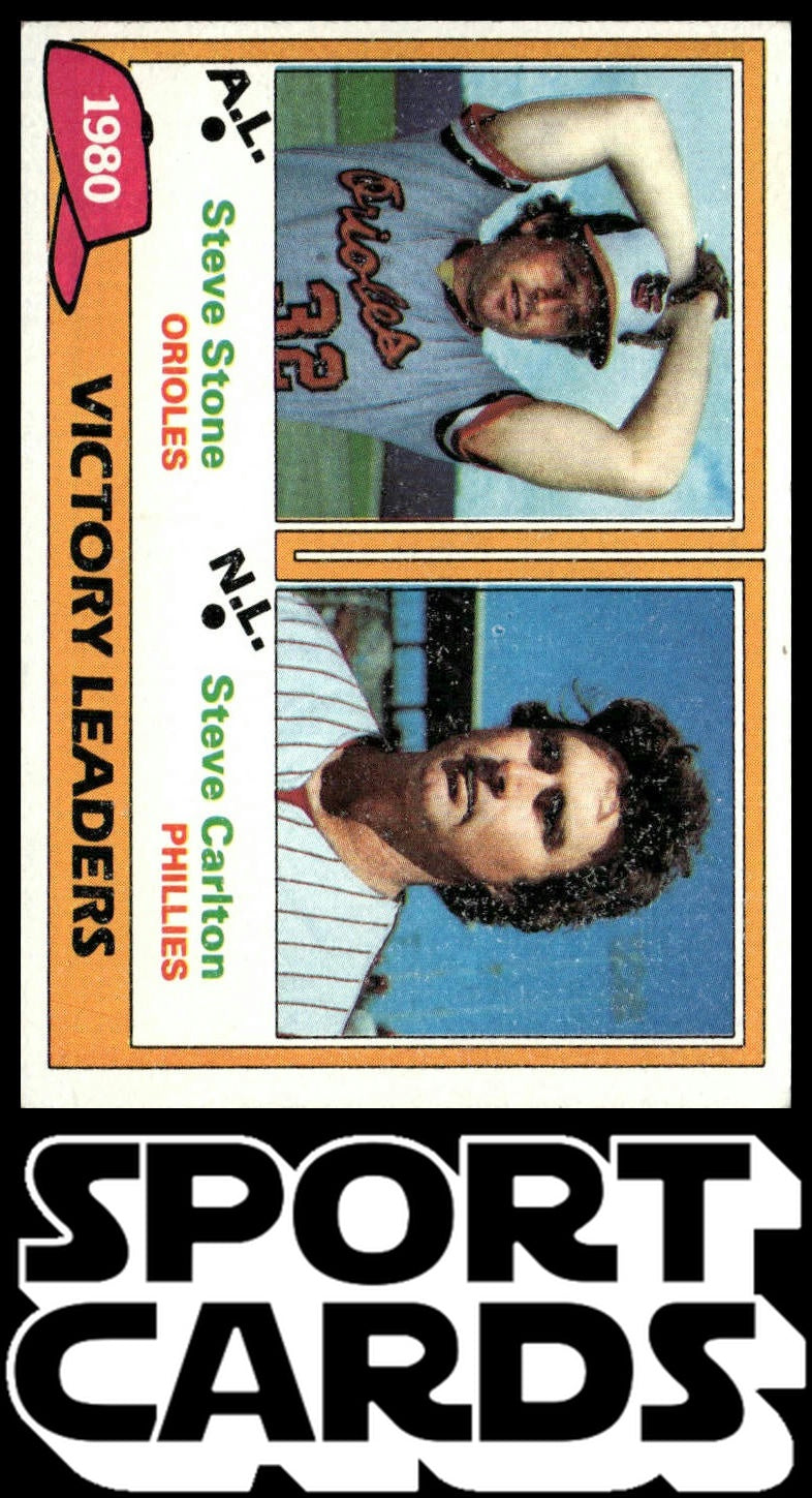 1981 Topps #5 1980 Victory Leaders (Steve Stone / Steve Carlton) SportCards.com