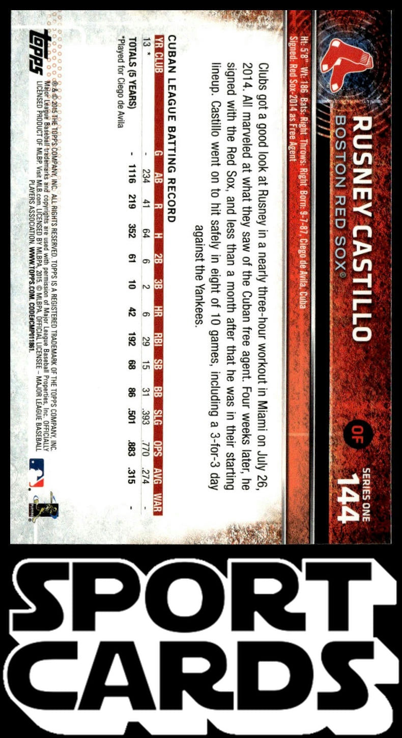 2015 Topps #144 Rusney Castillo SportCards.com