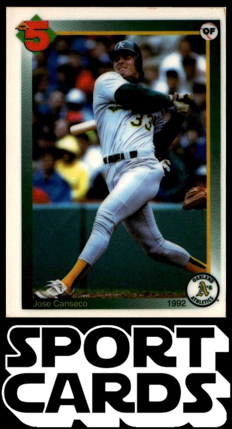 1992 High 5 Reusable Decals #NNO Jose Canseco Prototypes